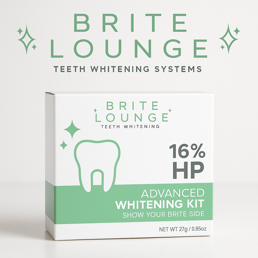 The Advanced Whitening Kit box, 16% hydrogen peroxide